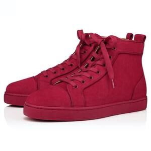 Christian Louboutin Mens Louis Orlato Flat Persan Pink High Top Sneaker 42 9